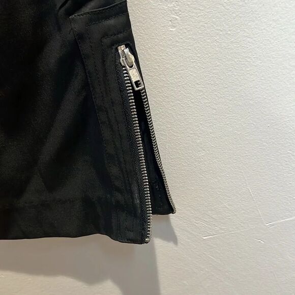 Cache Pants Black Sexy Satin Cargo Crop Zipper Size 4 NWT Deadstock - Picture 10 of 16